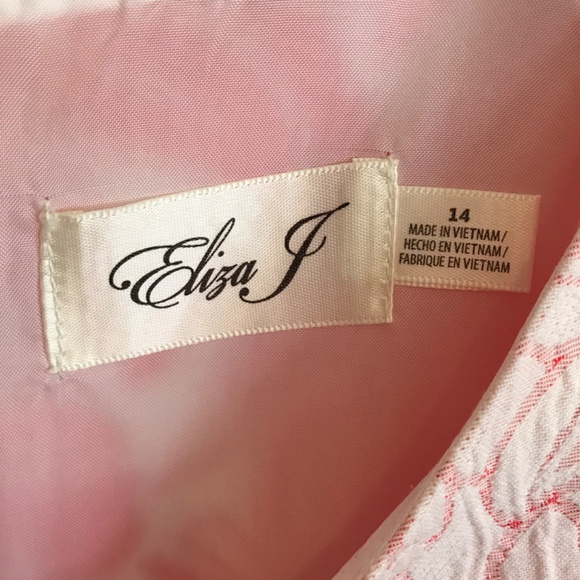 ELIZA J. Floral Sleeveless Midi Dress Fit & Flare Coral Women’s Plus Size 14 - Picture 10 of 16